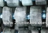 CRB2126 15.5 inches 9mm - 10mm faceted tyre kyanite beads