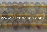 CRB214 15.5 inches 3*4mm faceted rondelle yellow fluorite beads