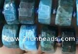 CRB2146 15.5 inches 9mm - 10mm faceted tyre apatite gemstone beads