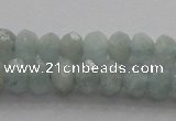 CRB217 15.5 inches 3*4mm faceted rondelle aquamarine beads