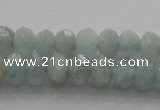 CRB217 15.5 inches 3*4mm faceted rondelle aquamarine beads