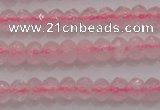 CRB220 15.5 inches 2.5*4mm faceted rondelle rose quartz beads