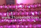 CRB2211 15.5 inches 2*3mm faceted rondelle garnet beads wholesale