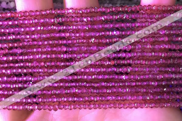 CRB2211 15.5 inches 2*3mm faceted rondelle garnet beads wholesale