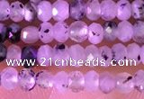 CRB2214 15.5 inches 2*3mm faceted rondelle black rutilated quartz beads