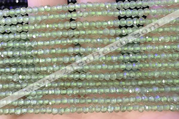 CRB2227 15.5 inches 2*3mm faceted rondelle prehnite beads