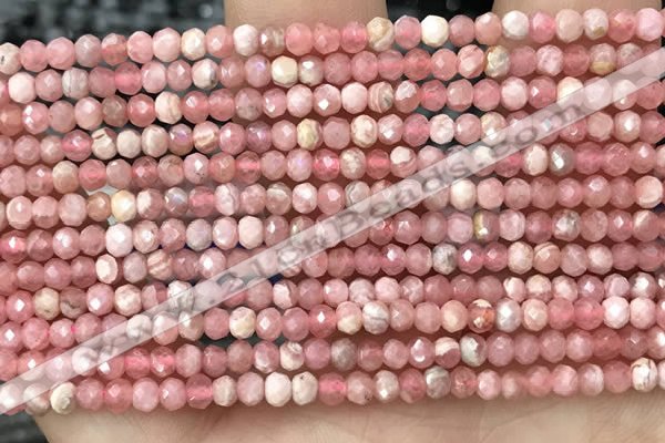 CRB2237 15.5 inches 2*3mm faceted rondelle rhodochrosite beads
