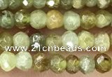 CRB2238 15.5 inches 2*3mm faceted rondelle green garnet beads