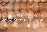 CRB2243 15.5 inches 2*3mm faceted rondelle golden sunstone beads