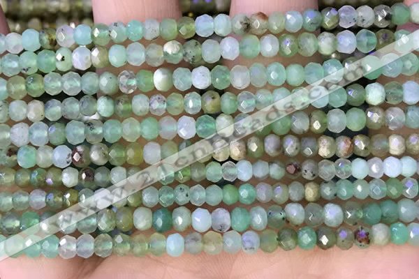 CRB2259 15.5 inches 3*5mm faceted rondelle Australia chrysoprase beads