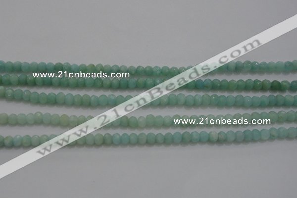 CRB226 15.5 inches 2.5*4mm faceted rondelle amazonite beads