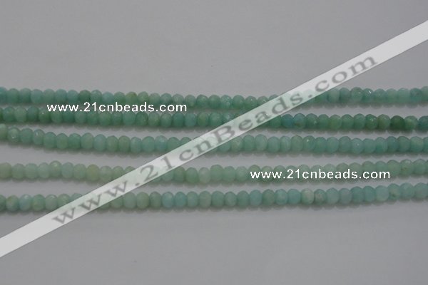 CRB226 15.5 inches 2.5*4mm faceted rondelle amazonite beads