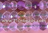 CRB2261 15.5 inches 3*4mm faceted rondelle fluorite beads