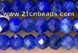 CRB2262 15.5 inches 3*4mm faceted rondelle blue kyanite beads