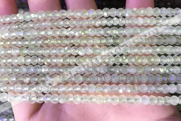 CRB2272 15.5 inches 3*4mm faceted rondelle prehnite beads