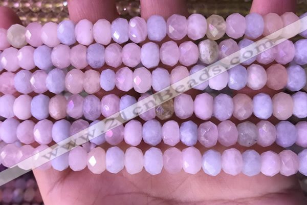 CRB2278 15.5 inches 5*8mm faceted rondelle morganite beads