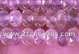 CRB2280 15.5 inches 3.5*5mm faceted rondelle mixed quartz beads