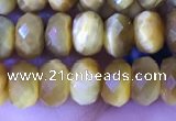 CRB2289 15.5 inches 4*6mm faceted rondelle golden tiger eye beads