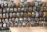 CRB2307 15.5 inches 10mm - 11mm faceted tyre pietersite beads