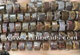 CRB2309 15.5 inches 13mm - 14mm faceted tyre pietersite gemstone beads