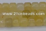 CRB2500 15.5 inches 6*8mm rondelle yellow jade beads wholesale