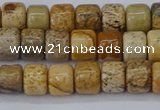 CRB2504 15.5 inches 6*8mm rondelle picture jasper beads