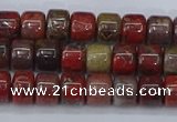 CRB2505 15.5 inches 6*8mm rondelle brecciated jasper beads