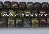 CRB2506 15.5 inches 6*8mm rondelle dragon blood jasper beads