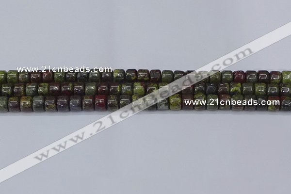 CRB2506 15.5 inches 6*8mm rondelle dragon blood jasper beads