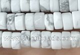 CRB2556 15.5 inches 2*4mm heishi white howlite beads wholesale