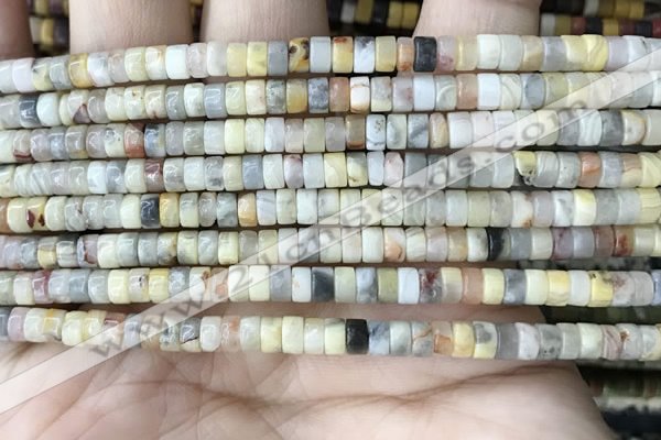 CRB2558 15.5 inches 2*4mm heishi crazy lace agate beads wholesale