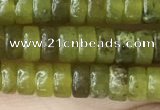 CRB2564 15.5 inches 2*4mm heishi olive jade beads wholesale