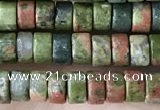 CRB2565 15.5 inches 2*4mm heishi unakite beads wholesale