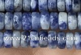 CRB2576 15.5 inches 2*4mm heishi blue spot stone beads wholesale