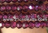 CRB2600 15.5 inches 2*3mm faceted rondelle red garnet beads