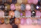 CRB2608 15.5 inches 2*3mm faceted rondelle tourmaline beads