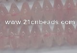 CRB261 15.5 inches 5*12mm rondelle rose quartz beads wholesale