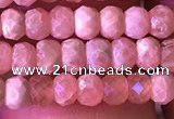 CRB2619 15.5 inches 2*3.5mm faceted rondelle rhodochrosite beads