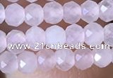 CRB2622 15.5 inches 2*3mm faceted rondelle rose quartz beads