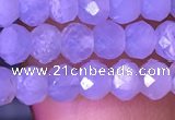 CRB2627 15.5 inches 3*4mm faceted rondelle blue chalcedony beads