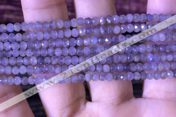 CRB2628 15.5 inches 2*3mm faceted rondelle labradorite beads