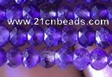 CRB2631 15.5 inches 3*4mm faceted rondelle amethyst beads