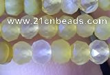 CRB2635 15.5 inches 3*4mm faceted rondelle yellow opal beads