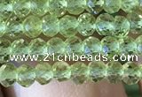 CRB2637 15.5 inches 2*3mm faceted rondelle peridot gemstone beads