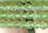 CRB2638 15.5 inches 3*4mm faceted rondelle peridot gemstone beads