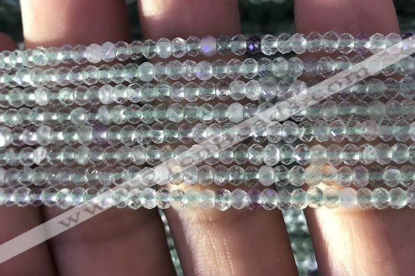 CRB2639 15.5 inches 2*3mm faceted rondelle fluorite gemstone beads