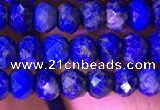 CRB2647 15.5 inches 3*4mm faceted rondelle lapis lazuli beads