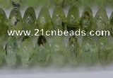 CRB265 15.5 inches 5*12mm rondelle green rutilated quartz beads