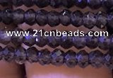 CRB2663 15.5 inches 2*3mm faceted rondelle smoky quartz beads