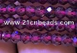 CRB2665 15.5 inches 2*3mm faceted rondelle red garnet beads